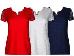 Dames T-Shirts Ref. 074 Maten M, L, XL. Diverse kleuren